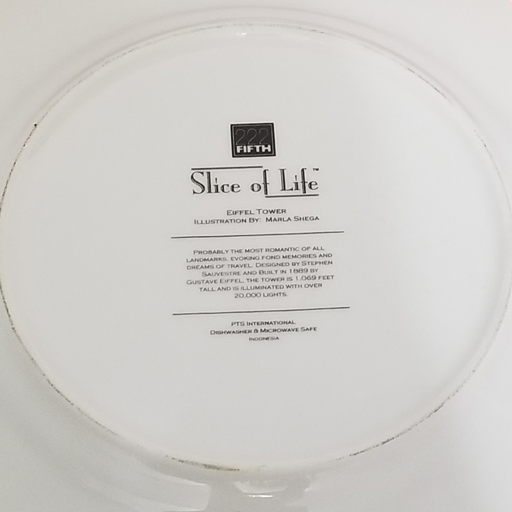Slice of life, Eiffel tower set of 2 plates - Picture 4 of 4
